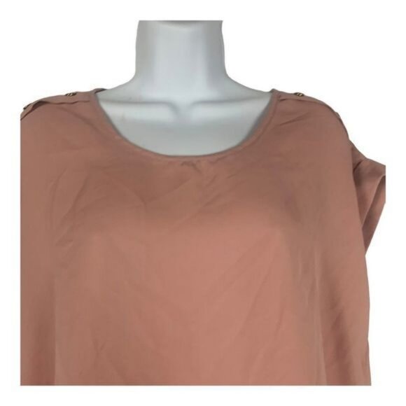 Speed Limit Womens Blush Pink Blouse With Shoulder Button Detail Size Large - Picture 6 of 9